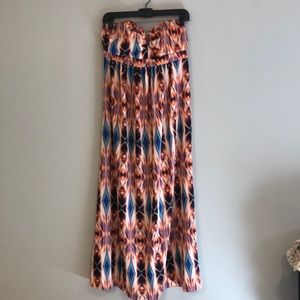 Nicole Miller maxi strapless dress size 10
